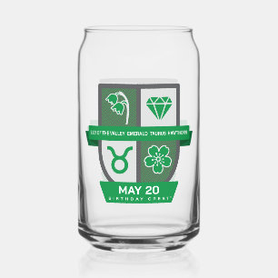 Stier-Geburtstags-Emblem™ für 1.-20. Mai Dosenglas