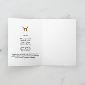 Stier-Geburtstags-Karte Karte (Innenseite)