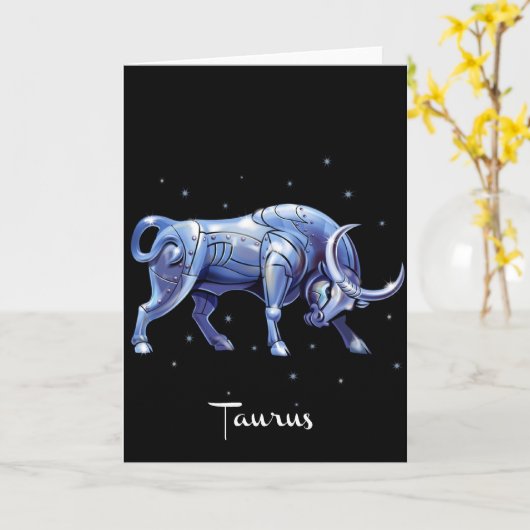 Stier-Geburtstags-Karte Karte (Gelbe Blume)