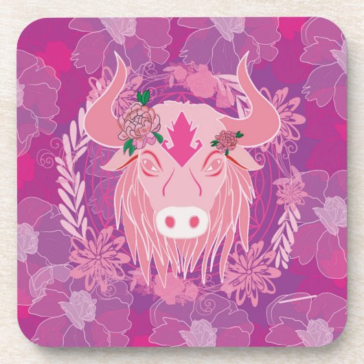 Stier Getränkeuntersetzer (Vorderseite)