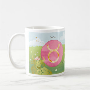 Stier Grün Pink Astrologie Sternzeichen Kaffeetasse