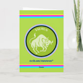 Stier Grußkarte Karte (Rückseite)