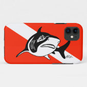 Stier-Haifisch-Tauchen-Flagge iPhone Fall Case-Mate iPhone Hülle (Rückseite (Horizontal))