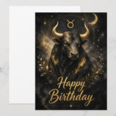 Stier Happy Birthday Sternzeichen Design (Vorne/Hinten)