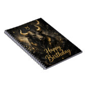 Stier Happy Birthday Sternzeichen Design Notizblock (Rechte Seite)