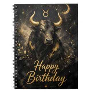 Stier Happy Birthday Sternzeichen Design Notizblock