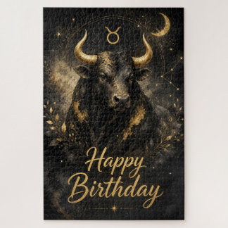 Stier Happy Birthday Sternzeichen Design Puzzle