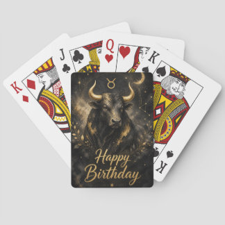 Stier Happy Birthday Sternzeichen Design Spielkarten