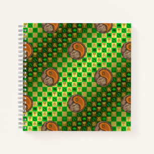 Stier & Holz-Drache Notizblock