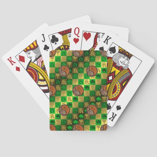Stier & Holz-Drache Spielkarten (Rückseite)