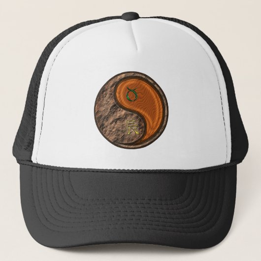 Stier & Holz-Drache Truckerkappe (Vorderseite)