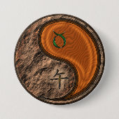 Stier & Holzpferd Button (Vorderseite)
