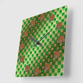 Stier & Holzratte Quadratische Wanduhr (Winkel)