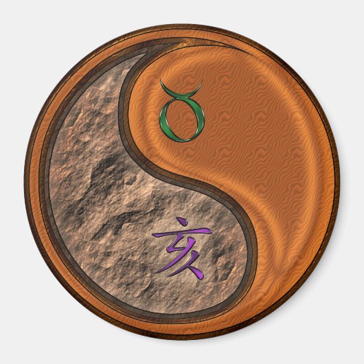 Stier & Holzschwein Magnet (Vorne)