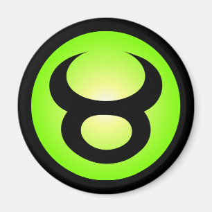 Stier-Horoskop-Zeichen-sonniges Grün Magnet