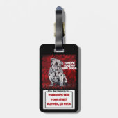 Stier-HundeGepäckanhänger Gepäckanhänger (Rückseite vertikal)