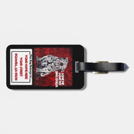 Stier-HundeGepäckanhänger Gepäckanhänger (Rückseite horizontal)