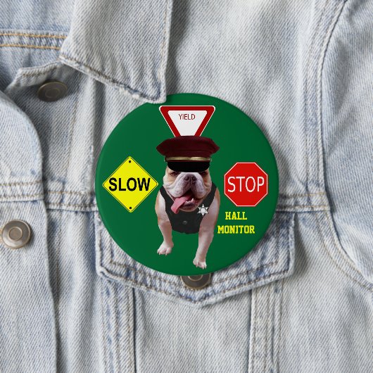 Stier-Hundehall-Monitor Button (Beispiel)