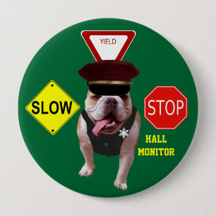 Stier-Hundehall-Monitor Button