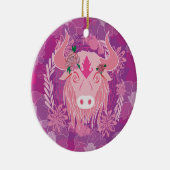 Stier Keramik Ornament (Rechts)