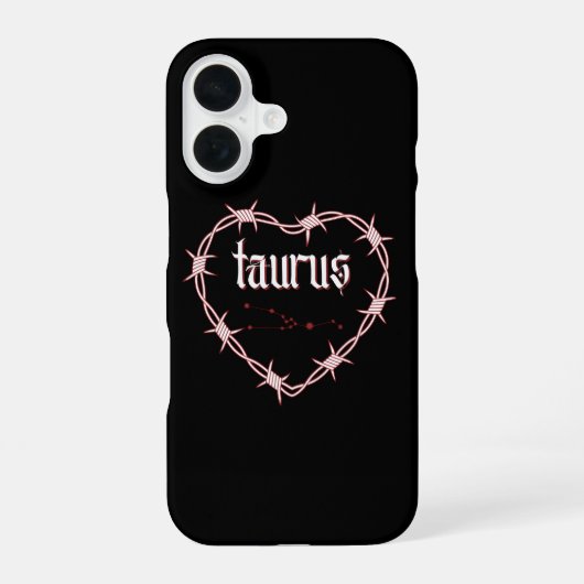 Stier Konstellation Gothic Edgy Geburtstag iPhone 16 Hülle (Rückseite)