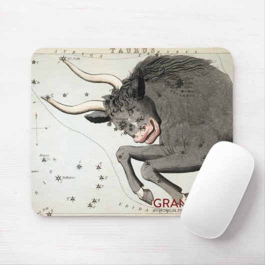 Stier-Konstellations-Mausunterlage Mousepad (Mit Mouse)
