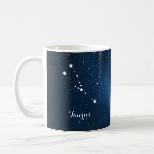 Stier-Konstellations-Tierkreis-Stern-Zeichen Kaffeetasse (Links)
