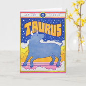 Stier Letterpress Karte (Gelbe Blume)