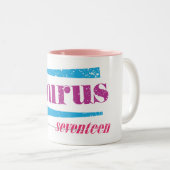 Stier lila zweifarbige tasse (VorderseiteRechts)