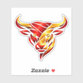 Stier Logo als Transparent Autoaufkleber Aufkleber (Blatt)