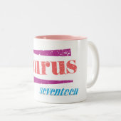 Stier LtPink Zweifarbige Tasse (VorderseiteRechts)