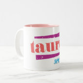 Stier LtPink Zweifarbige Tasse (Vorderseite Links)