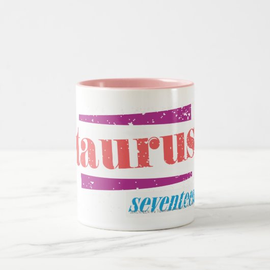 Stier LtPink Zweifarbige Tasse (Mittel)