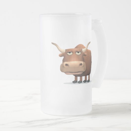 Stier Mattglas Bierglas (VorderseiteRechts)