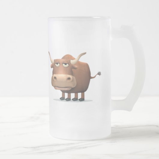 Stier Mattglas Bierglas (Rechts)