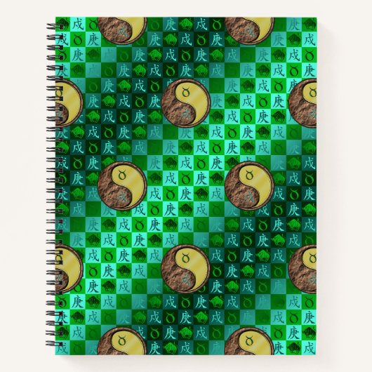 Stier & Metall Hund Spiralblock Notizblock (Vorderseite)