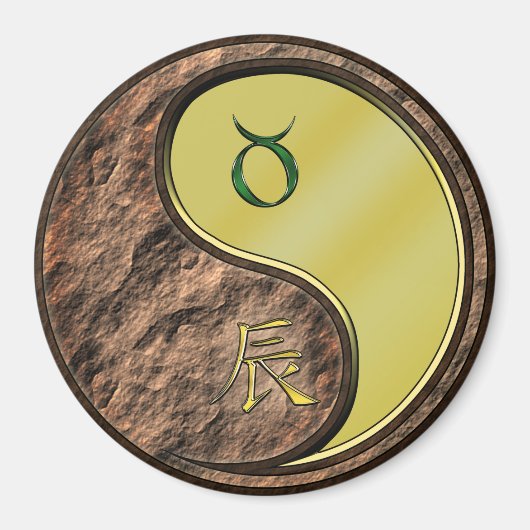 Stier & Metalldrache Magnet (Vorne)