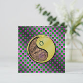 Stier & Metallener Hahn Karte (Stehend Vorderseite)