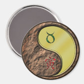 Stier & Metallener Tiger Magnet (Vorderseite/Rückseite)