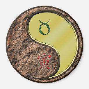 Stier & Metallener Tiger Magnet