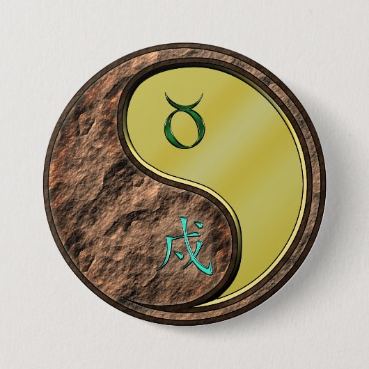 Stier & Metallhund Button (Vorderseite)