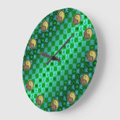 Stier & Metallhund Große Wanduhr (Winkel)