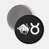 Stier mit Symbol Magnet (Vorderseite/Rückseite)