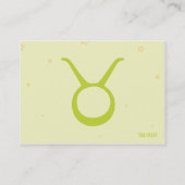 Stier - mollig visitenkarte (Rückseite)