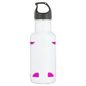 Stier-Muster-Rosa Edelstahlflasche (Rückseite)