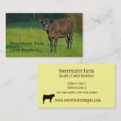 Stier- oder Rinderfarm-StandardVisitenkarte 3 Visitenkarte (Vorne/Hinten)