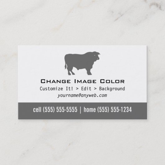 Stier - persönliche Visitenkarte (Vorderseite)