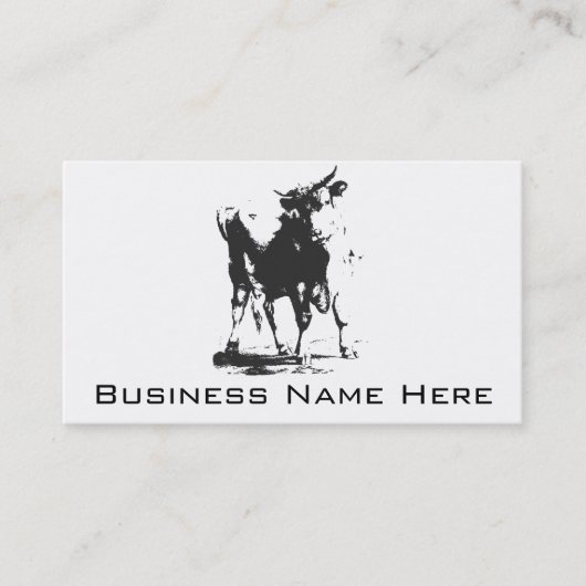 Stier-Pop-Kunst Visitenkarte (Vorderseite)