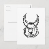 Stier Postkarte (Vorne/Hinten)