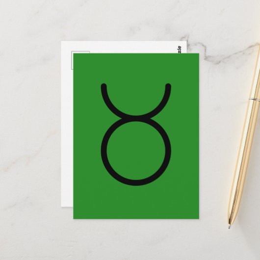 Stier Postkarte (Vorderseite/Rückseite Beispiel)